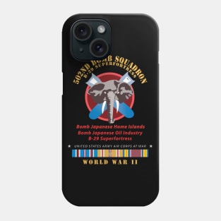 502nd Bomb Squadron - B-29 Superfortress - Campaigns - World War II w PAC SVC X 300 Phone Case