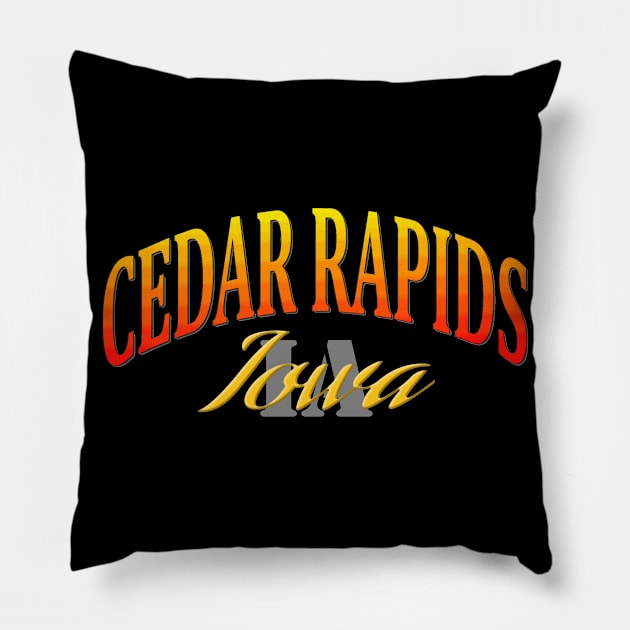 City Pride: Cedar Rapids, Iowa Pillow by Naves