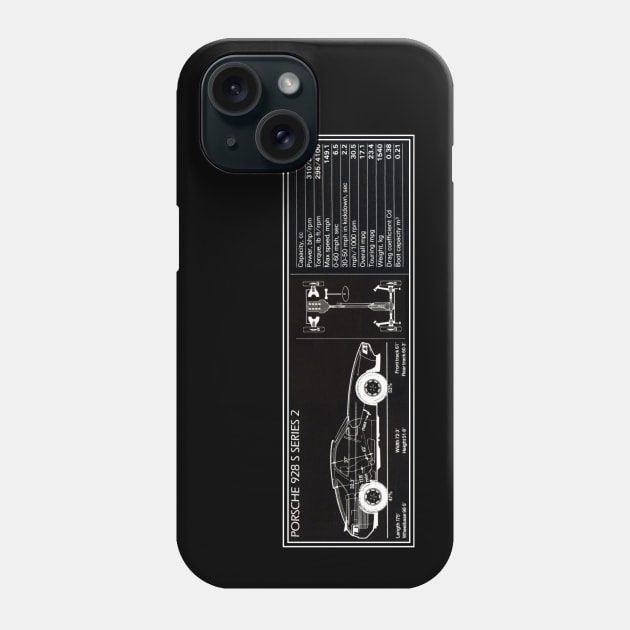 Porsche 928 S Phone Case by SuperSportArt