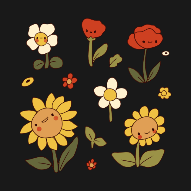 Cute spring flowers pattern by Mayarart