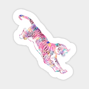 Hawaii tiger floral pink Magnet