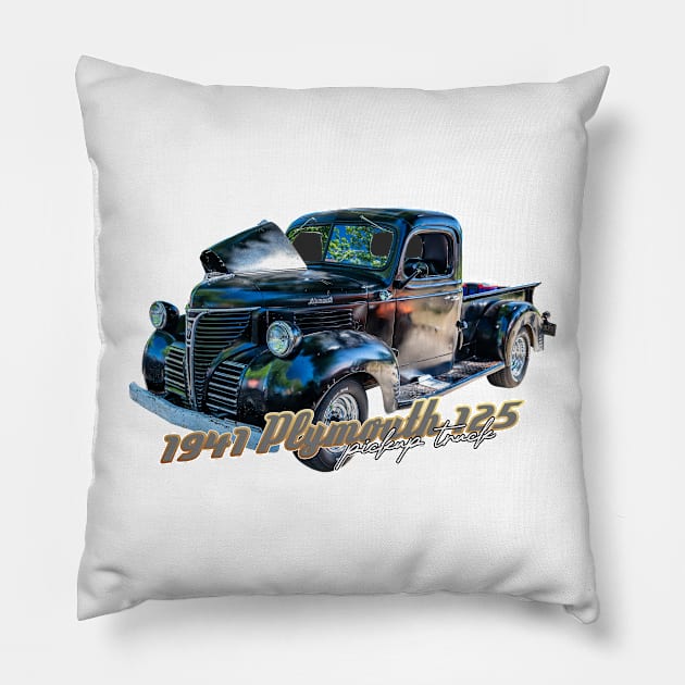 1941 Plymouth 125 Pickup Truck Pillow by Gestalt Imagery