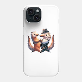 Cute Couple Pangolins Dancing Tango Pango-Tango Phone Case