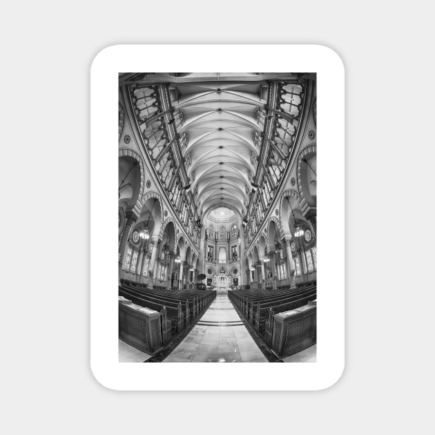 Immaculate Conception Church B+W Magnet by jforno