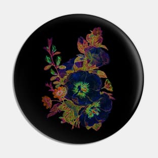 Black Panther Art - Glowing Flowers in the Dark 10 Pin