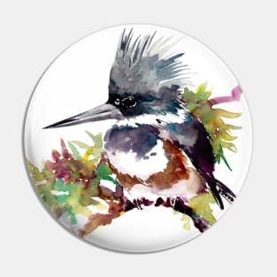 Belted Kingfisher Pin