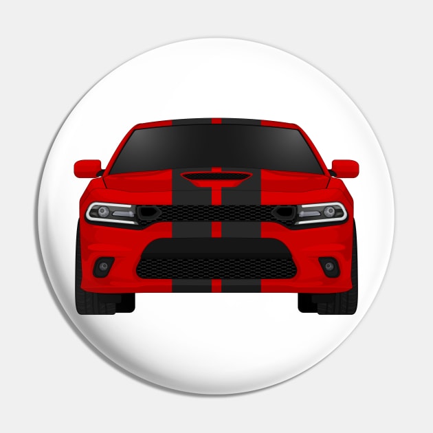 Charger Scat Tor-red + black stripes Pin by VENZ0LIC