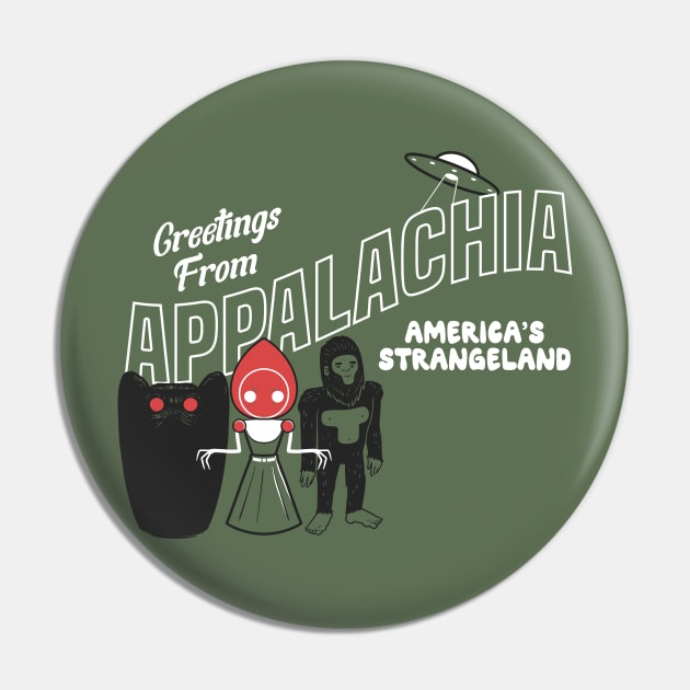 Greetings From Appalachia, America's Strangeland Pin by APSketches