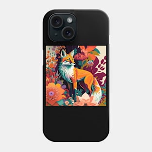 Fox and Flowers Phone Case