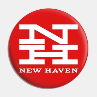 New Haven Railroad 1954 White Logo With Name Pin