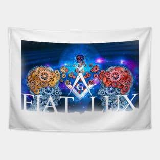 Fiat Lux in the exchange of ideas Light is created. Tapestry