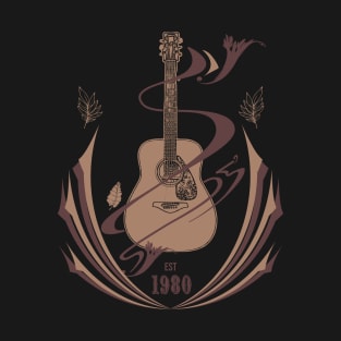 Est 1980/Guitarist/Acoustic/Classic/Aesthetic T-Shirt
