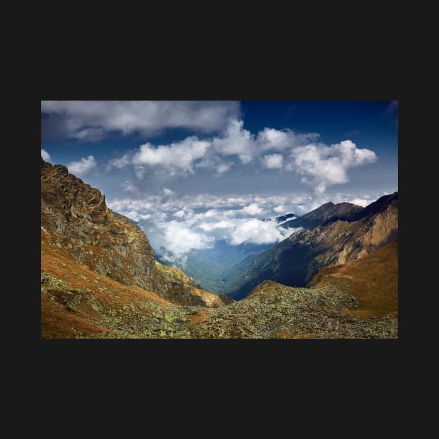 Mountains landscape with clouds by naturalis