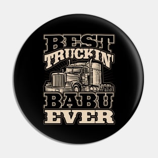 Best Truckin Babu Ever Trucker Driver Pin