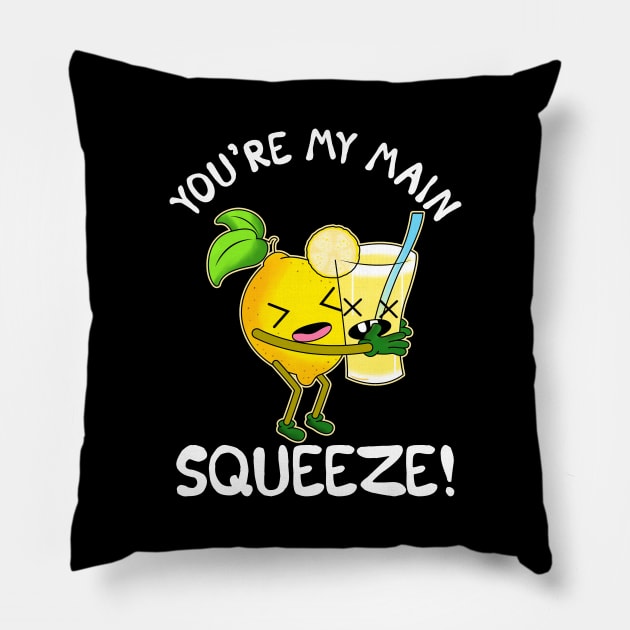 Cute & Funny You're My Main Squeeze Lemonade Pun Pillow by theperfectpresents