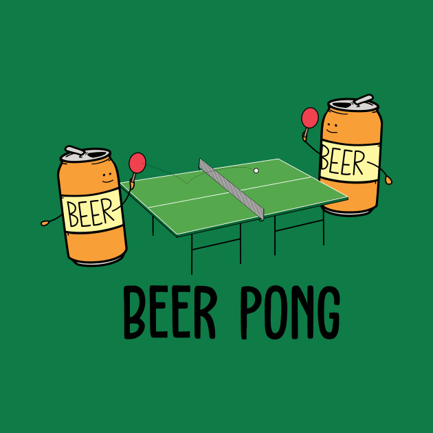 Beer Pong by toddgoldmanart