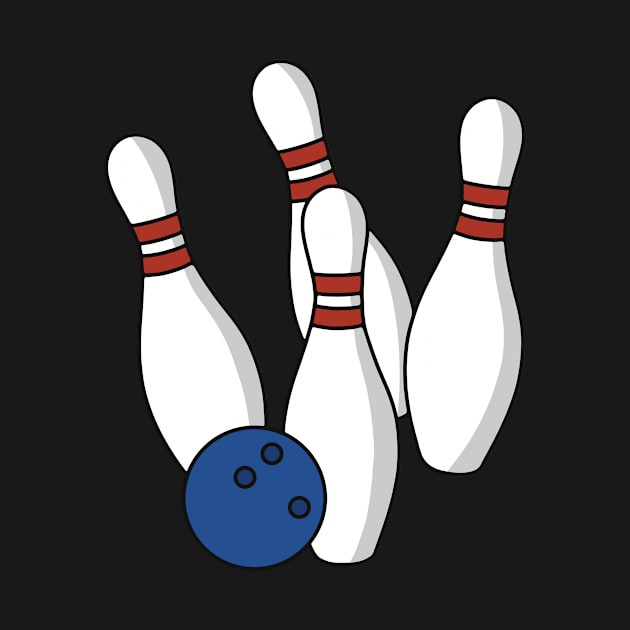 Bowling Ball and Pins by murialbezanson