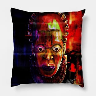 Benin queen mother head Pillow