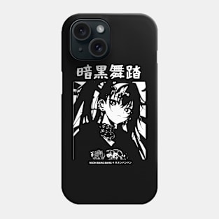 Goth Grunge Anime Girl Manga Aesthetic Japanese Streetwear Black and White Phone Case