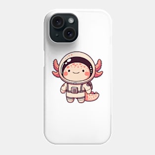 super cute axolotl astronaut Phone Case