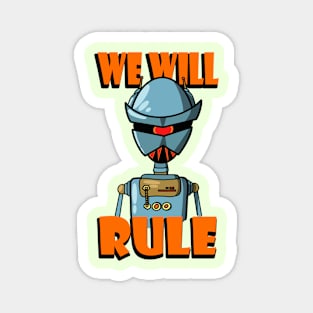 Retro Robot Cartoon Magnet