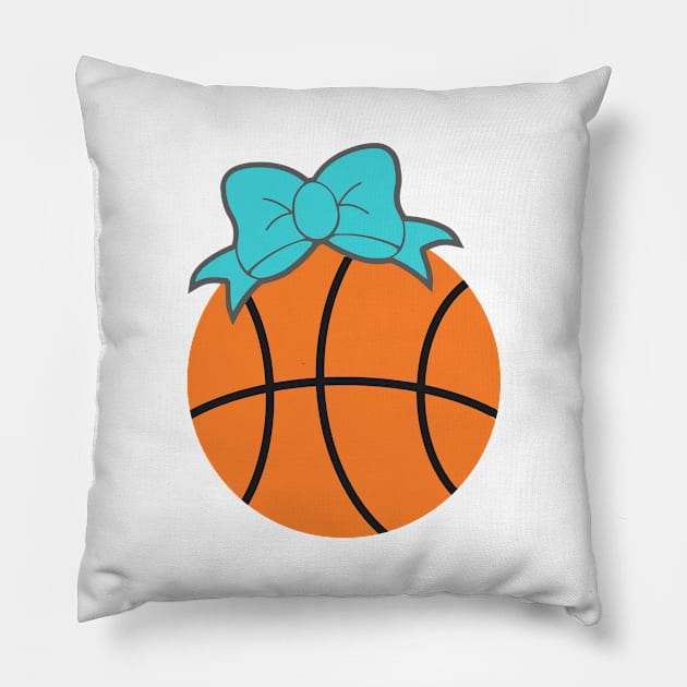 Basketball Bow Pillow by pralonhitam