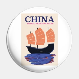 China "Travel there by Plane" Pin