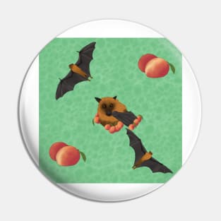 Fruit Bats and Mangoes Green Pin