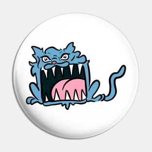 Big Mouth Blue Baby Kitty Pin