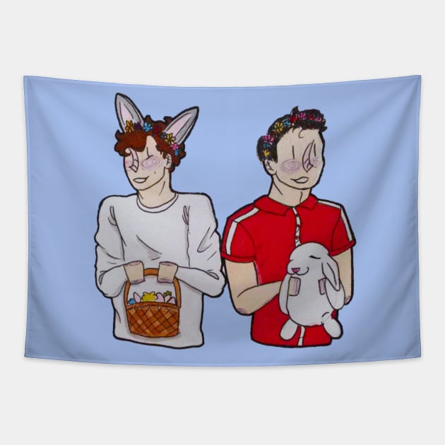 Easter Dan and Phil Tapestry by TheStickPeople