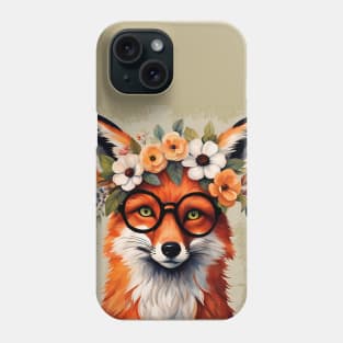 Funny Fancy Fox Wearing Glasses Phone Case