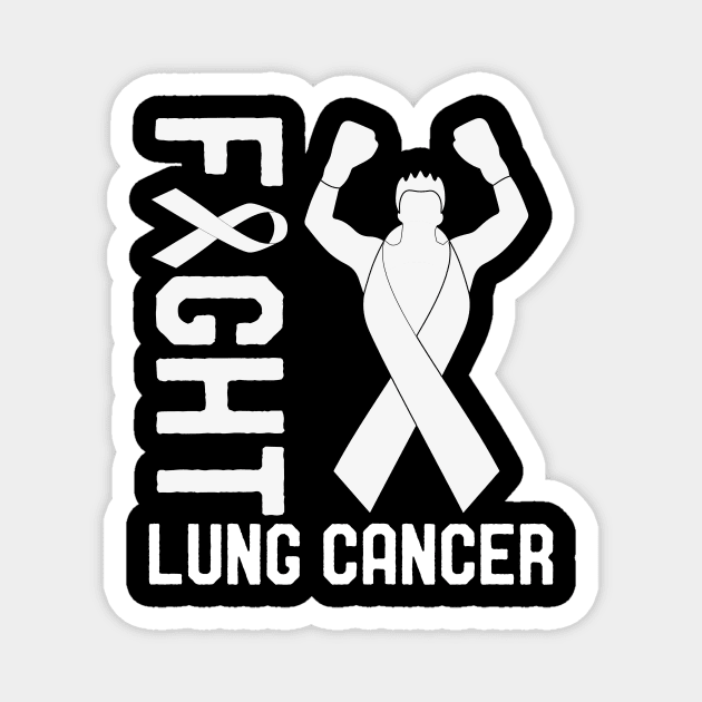 Fight Lung Cancer Awareness Month Ribbon Survivor Fighter Magnet by mrsmitful01