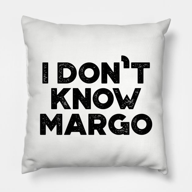 I Don't Know Margo Funny Christmas Vintage Retro Pillow by truffela