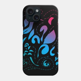  Fantasy flower vector Phone Case