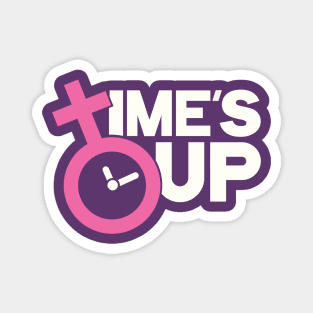 Time's Up Hashtag Tee for Women's Rights Magnet