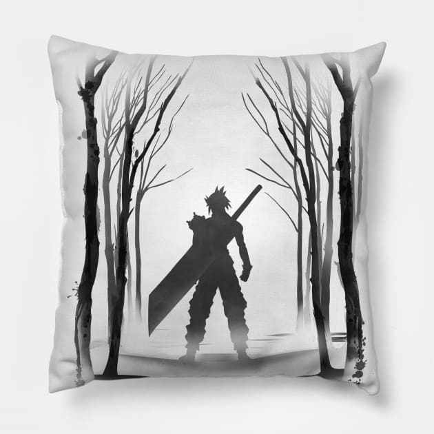 Sleeping Forest Pillow by ddjvigo