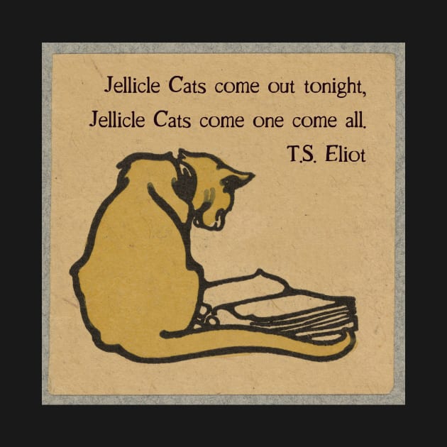 Vintage cat reads TS Eliot by picsoncotton