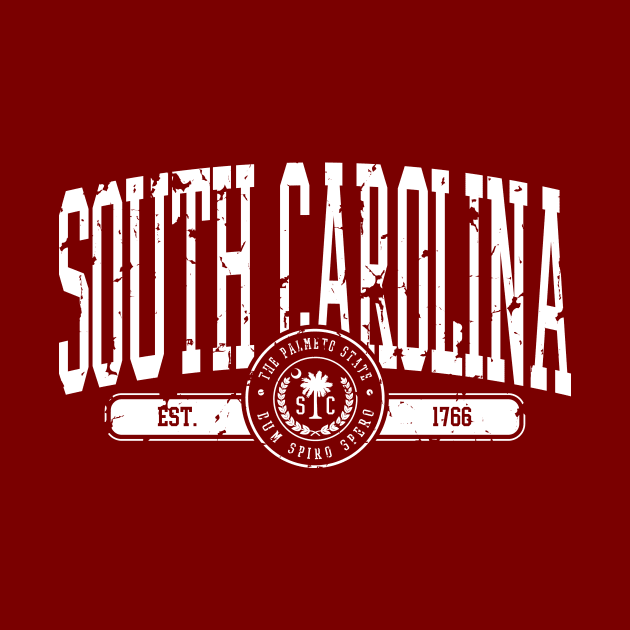 South Carolina Vintage Distressed Palmetto State by FireflyCreative