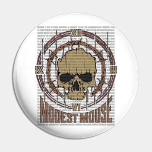 Modest Mouse Vintage Skull Pin