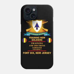 26th Infantry Regiment - DUI w Br - Ribbon - TOP - Ft Dix w TRADOC  X 300 Phone Case