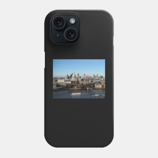 Millennium Bridge, London and St Paul's Cathedral Phone Case