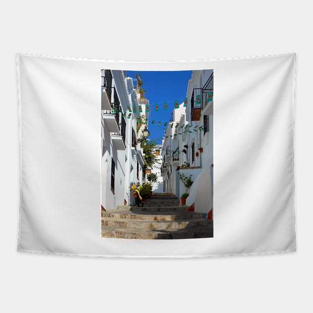 Frigiliana Andalusia Costa del Sol Spain Tapestry by AndyEvansPhotos