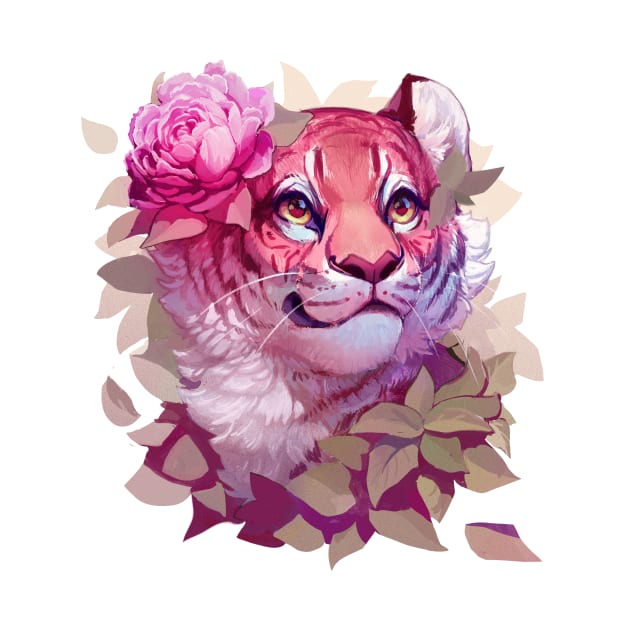 Tiger with Flower by Puffygator