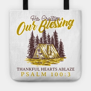Beautiful Bible Verse Psalm Nature Lover Tote