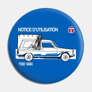 TALBOT 1100 VAN - owners handbook Pin