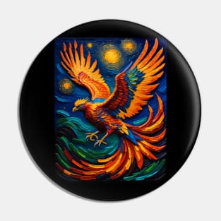 Phoenix in starry night Pin