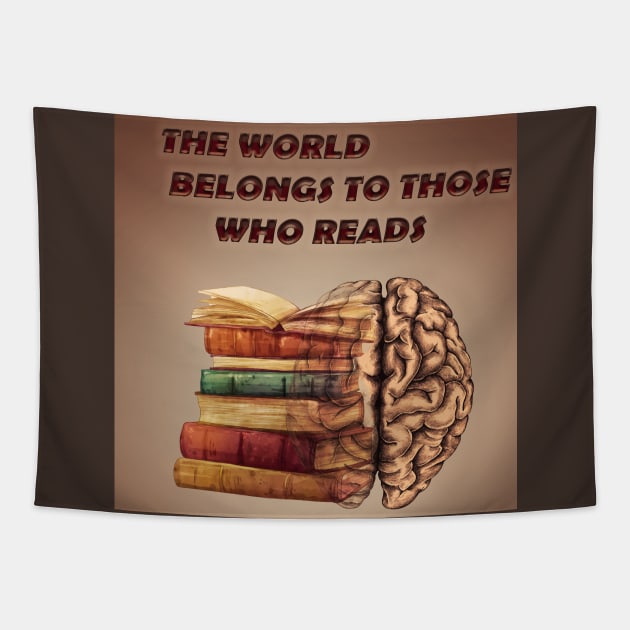 the world belongs to those who read Tapestry by RONZIISHOPP