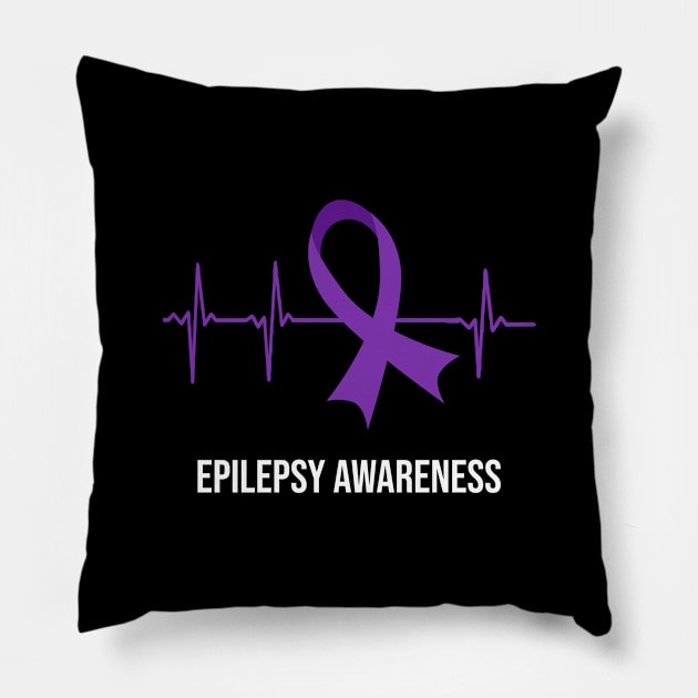 Epilepsy Awareness Shirt | Heartbeat ECG Pillow by Gawkclothing