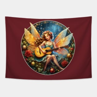 Little elf singing Christmas carols Tapestry