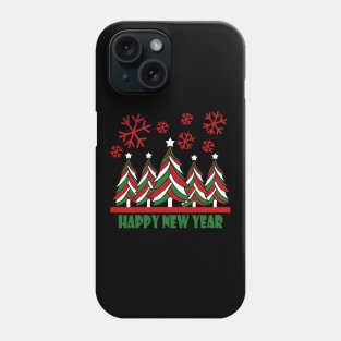 Happy New Year 2024 Tree Snowflakes Phone Case